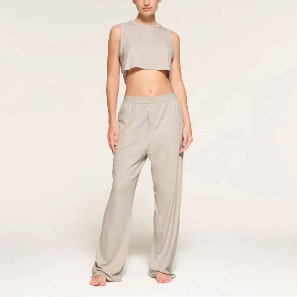 Skims Boyfriend Loose Pant in Stone Size 4X - Picture 1 of 8